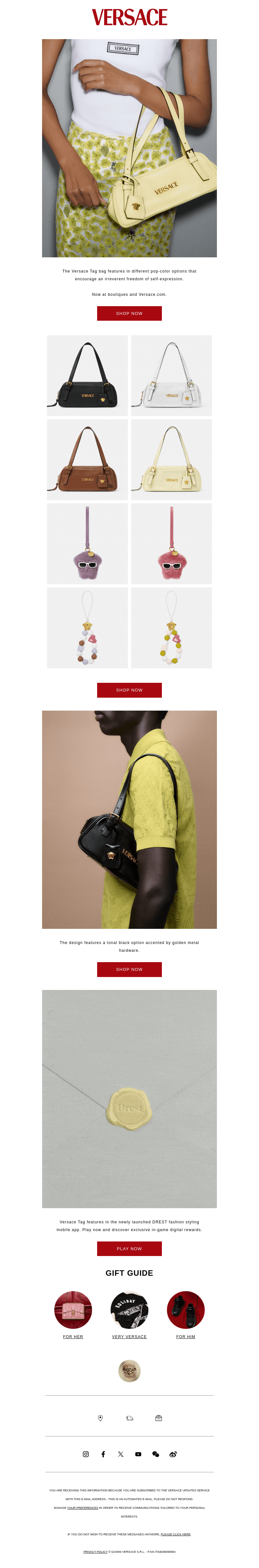 Grab-and-Go: Versace Tag Bag