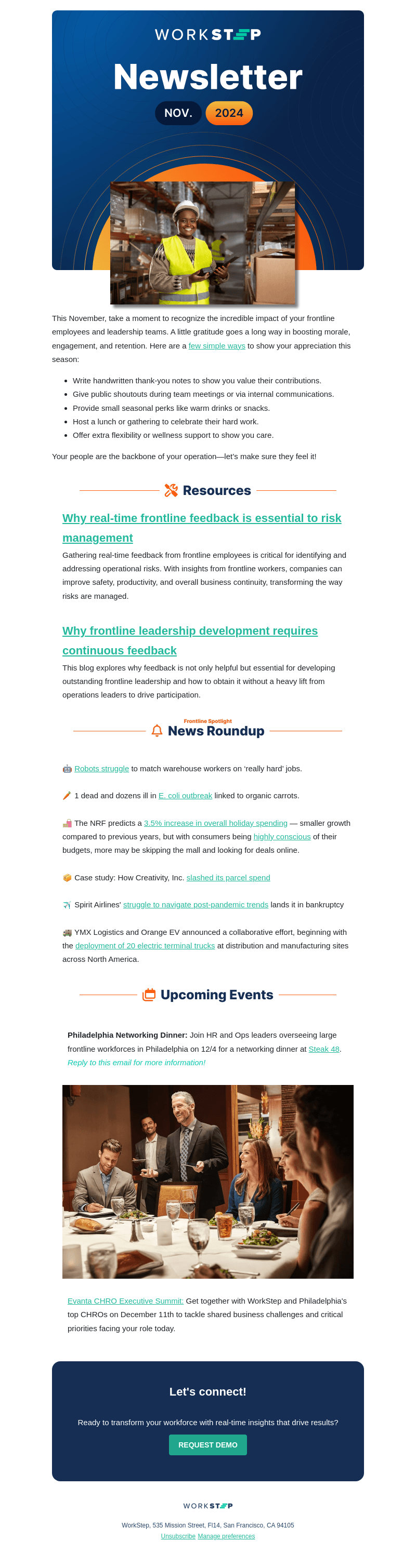 Lead with thanks: How to recognize your workforce this November