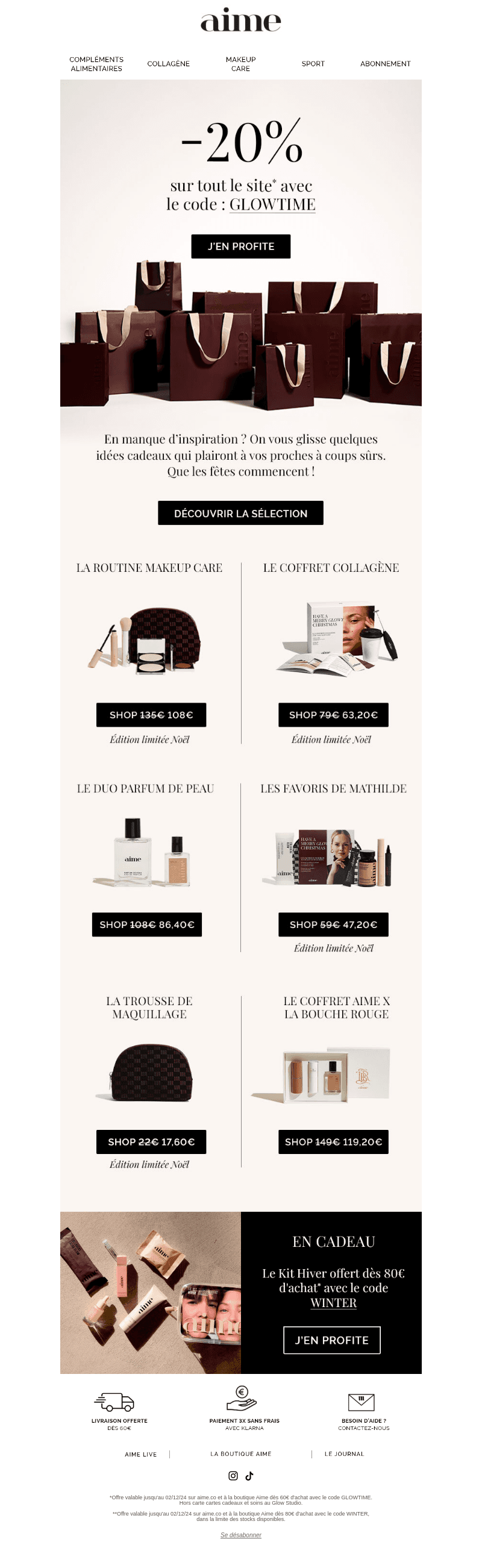 20% sur notre collection de Noël