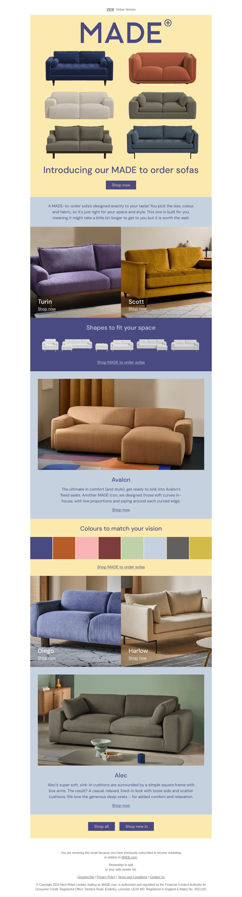 MADE-to-Order Sofas