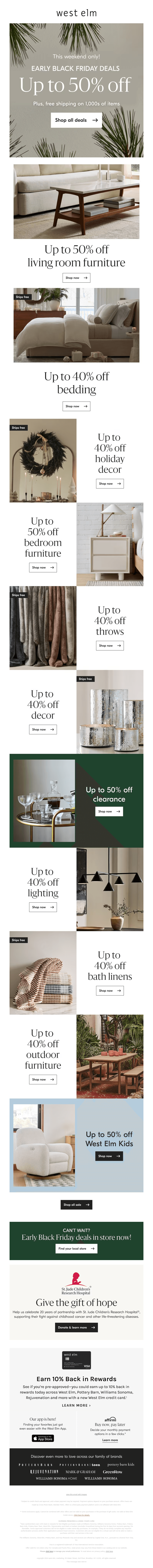 Up to 50% off! This weekend only!