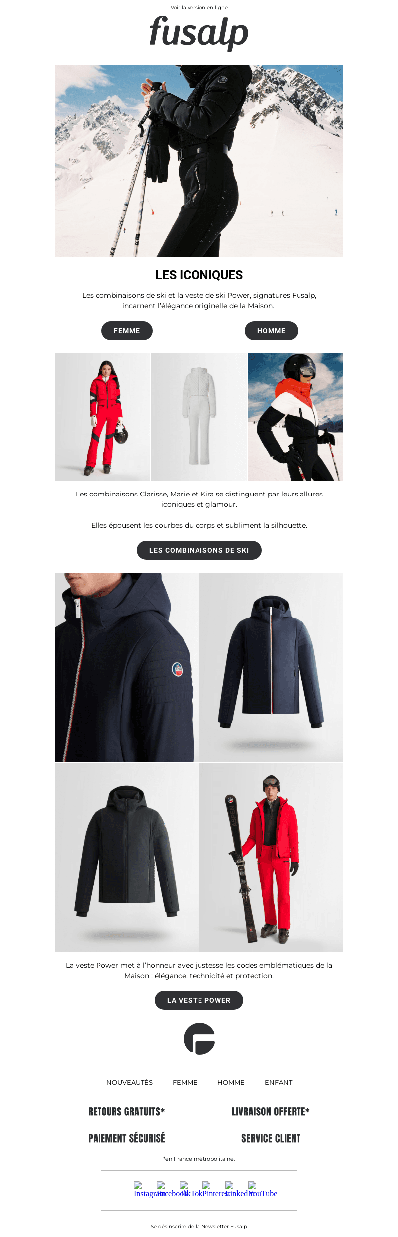 Les modèles emblématiques de la collection ski