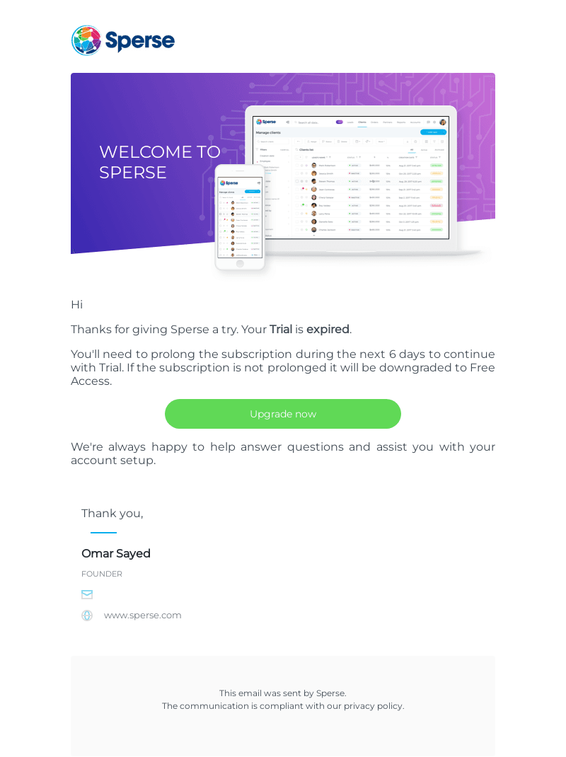 Sperse email from Sat, Nov 23, 2024