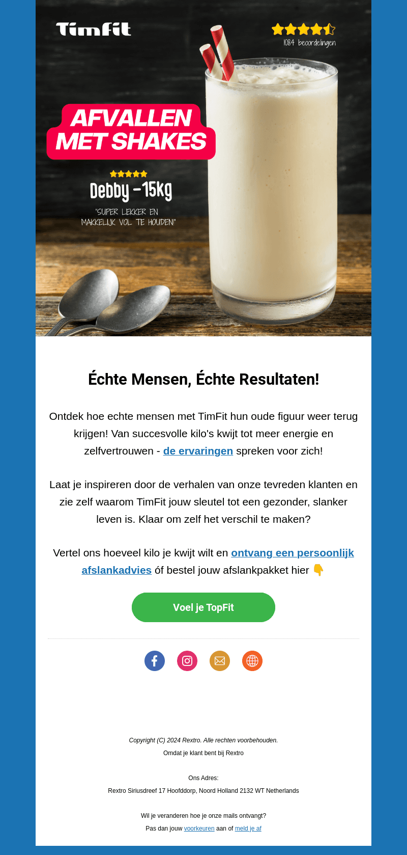 Afvallen met TimFit Shakes