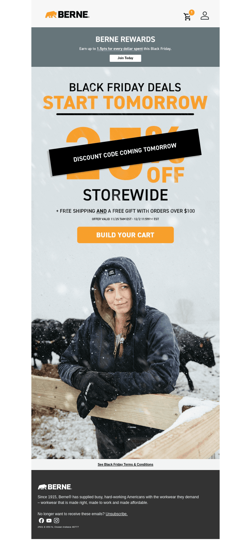 Starting tomorrow - 25% off storewide