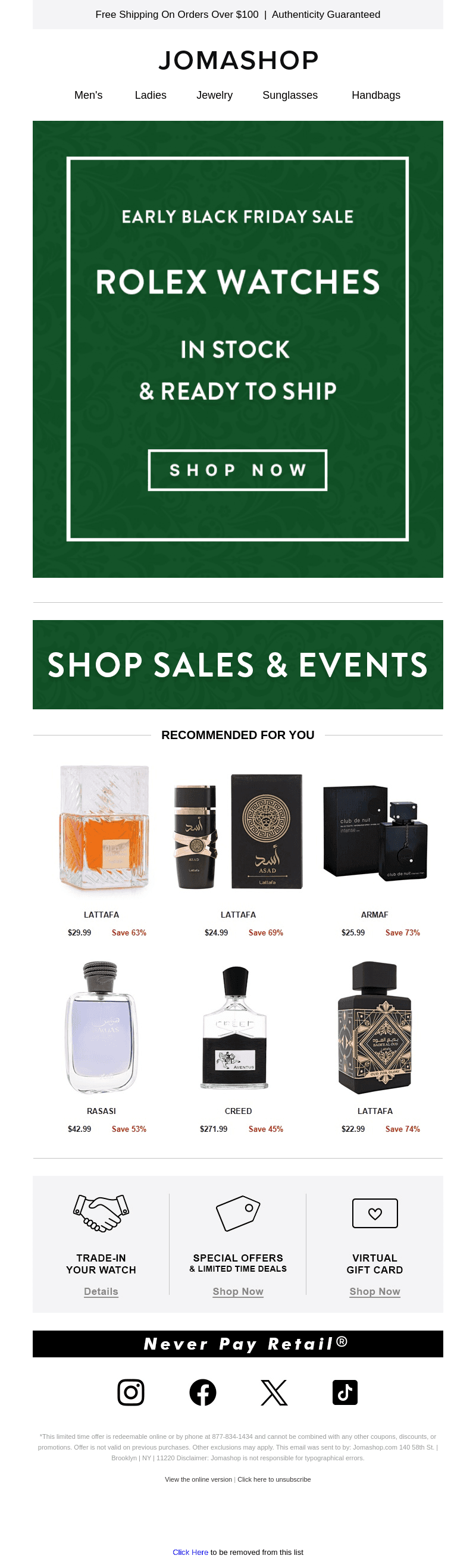 ROLEX WATCHES: Early Black Friday