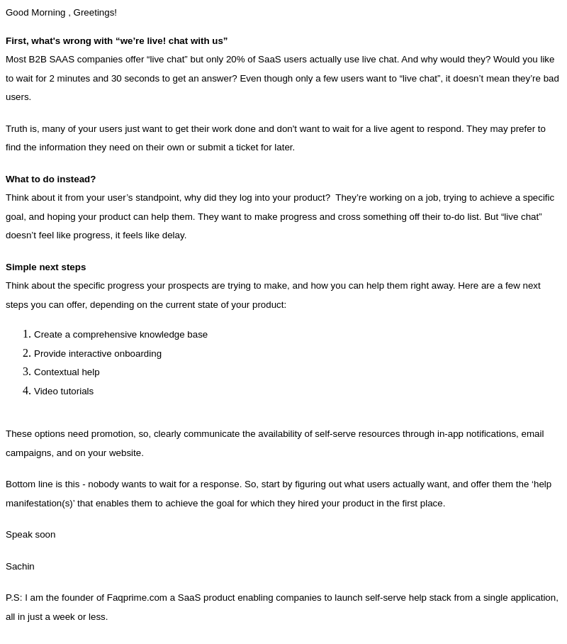 Faqprime email from Mon, Nov 25, 2024