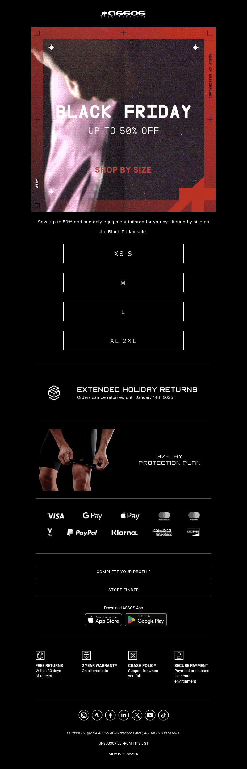 Black Friday – Shop by Size