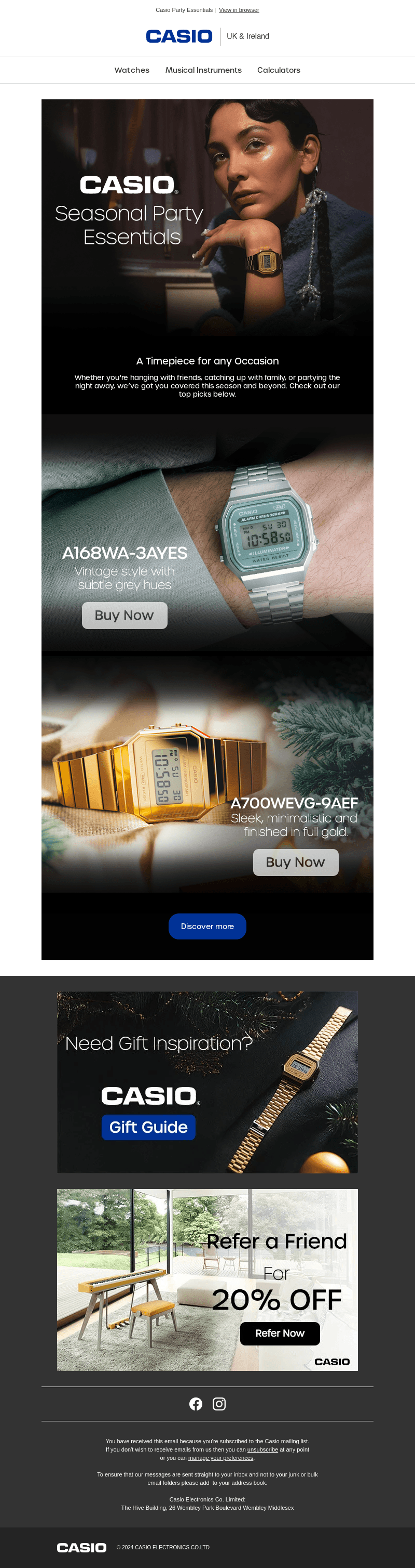Party in style with Casio Essentials