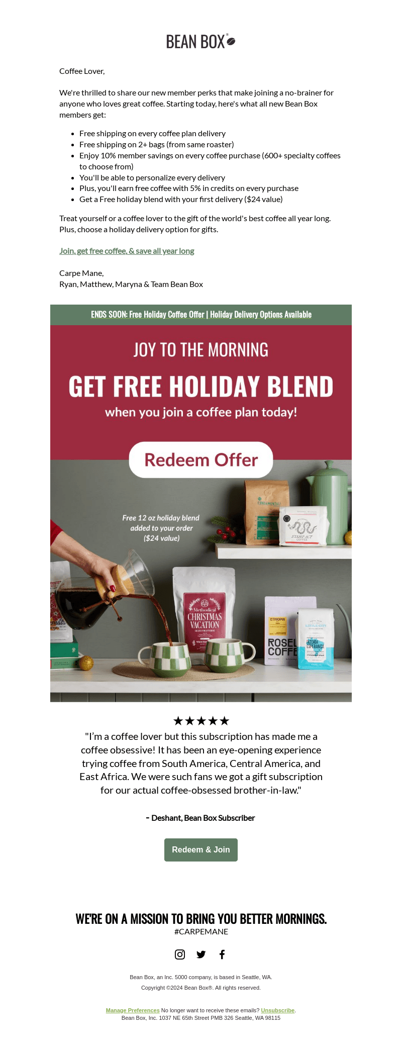 'Tis the Season for Extra Perks! 🎄🎁☕