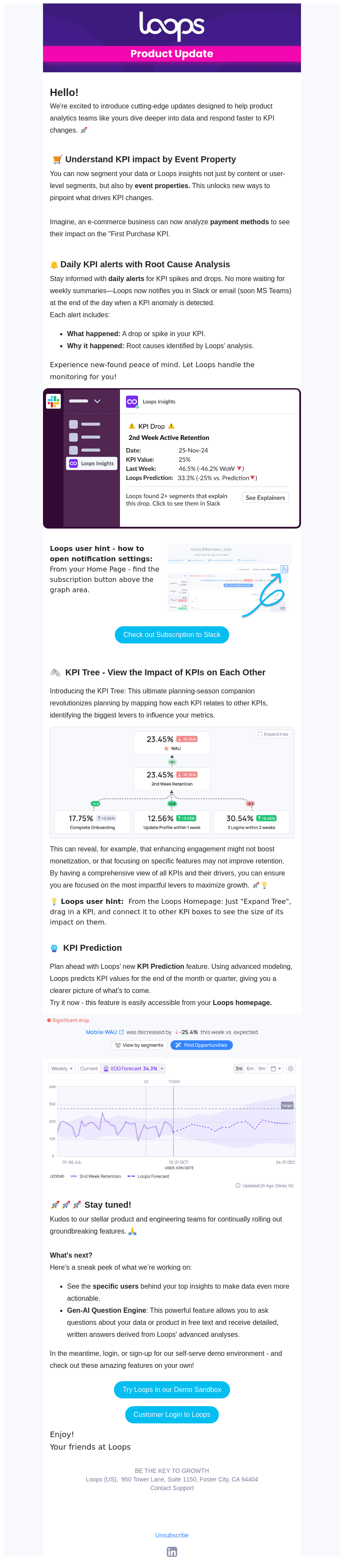 Loops email from Tue, Nov 26, 2024