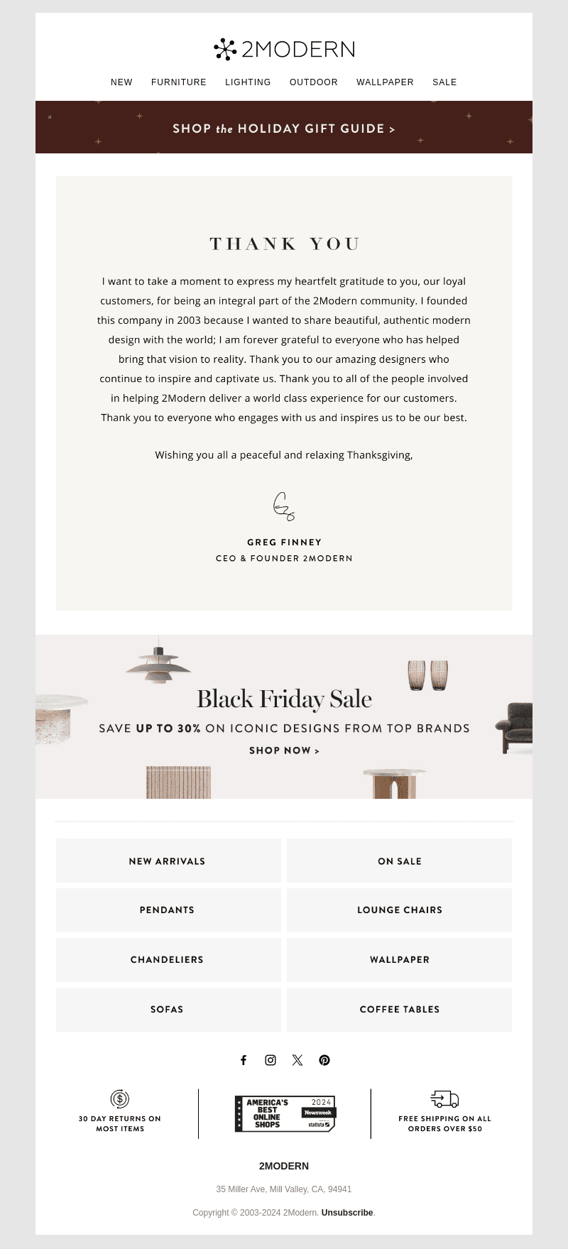 2Modern email from Wed, Nov 27, 2024