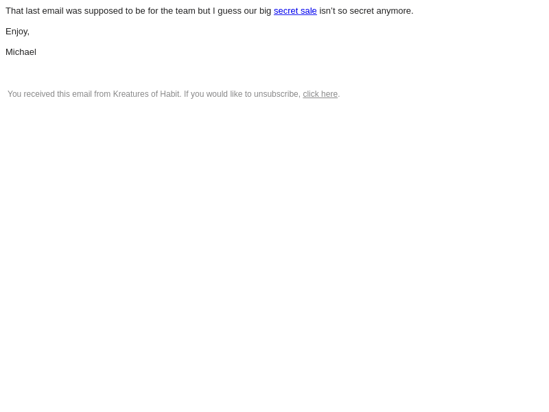 Re: last email