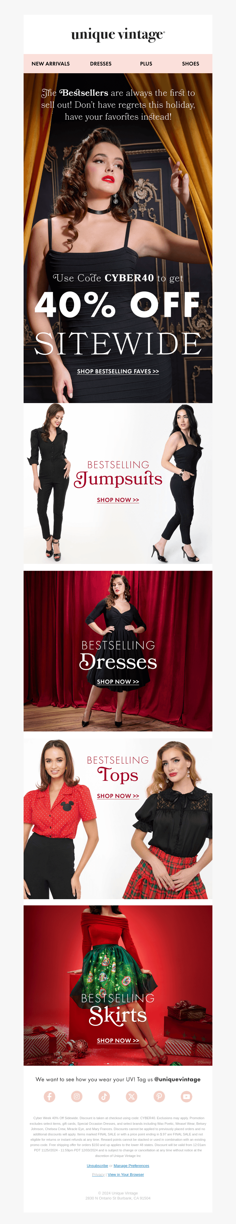 Bestsellers 40% off
