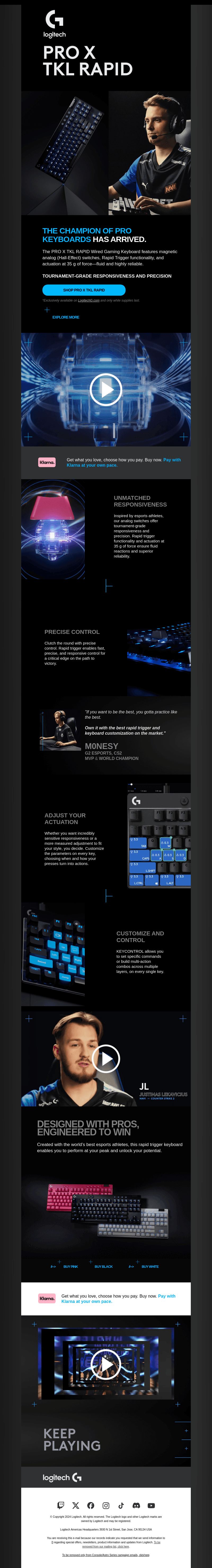 Logitech email from Thu, Nov 28, 2024