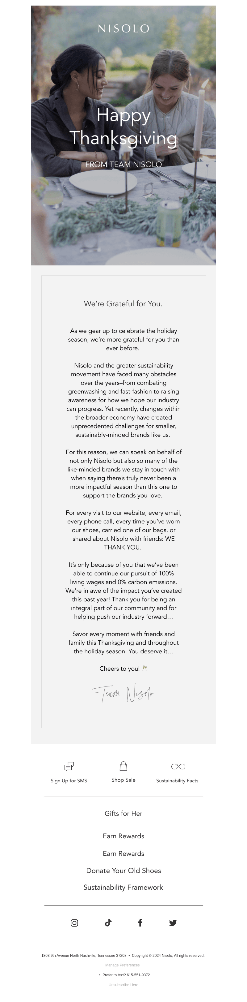 Nisolo email from Thu, Nov 28, 2024