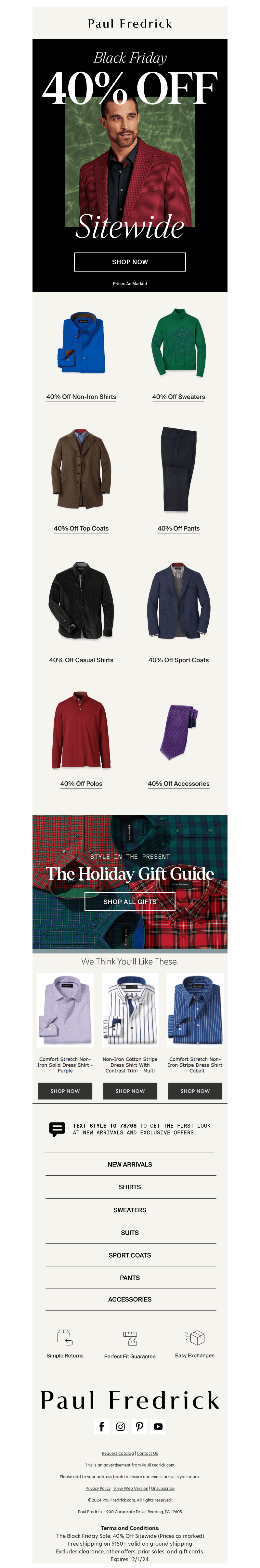 Save room for 40% off everything.