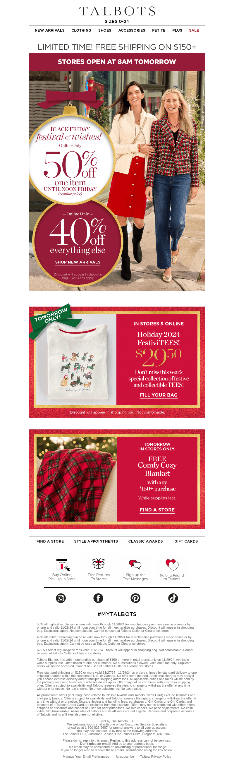 50% off + Early Store Openings TOMORROW