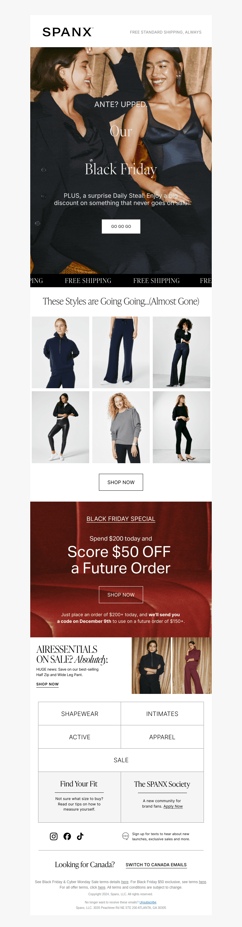 Spanx email from Fri, Nov 29, 2024