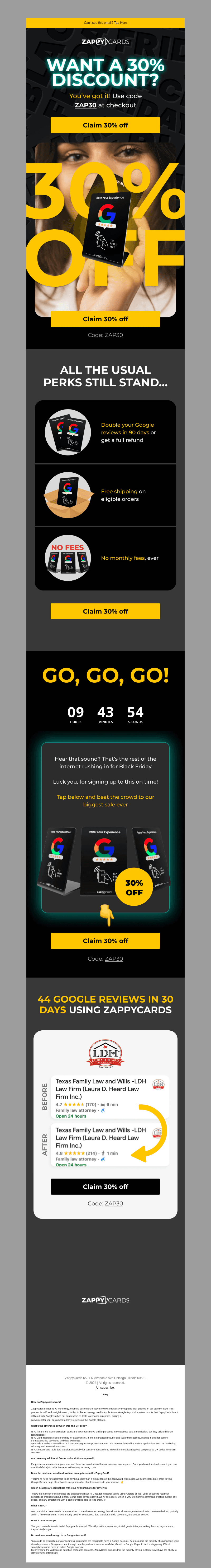 30% off ZappyCards? 🤨
