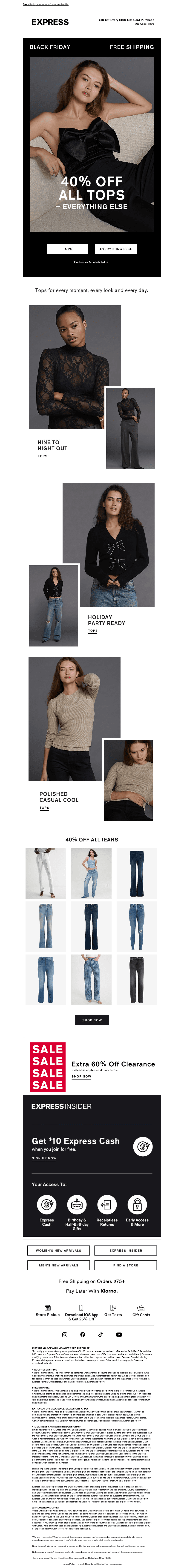 LAST DAY for 40% off all tops (+ everything else!)