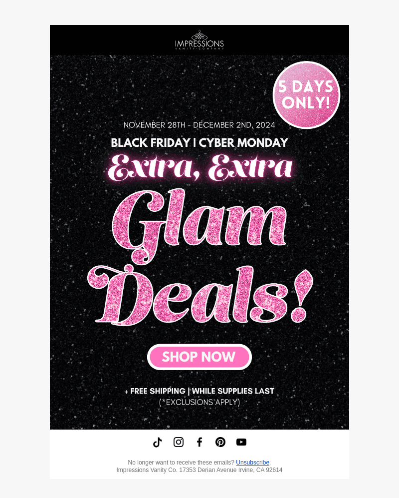 [LIVE] Extra Glam Deals ✨