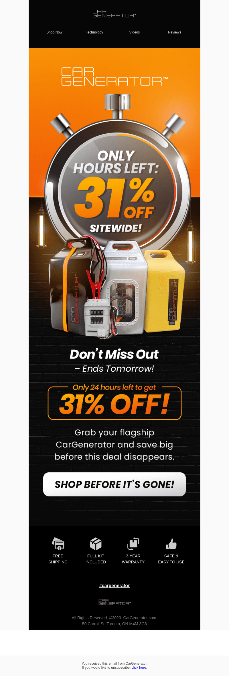 Don’t Miss Out – Ends Tomorrow!