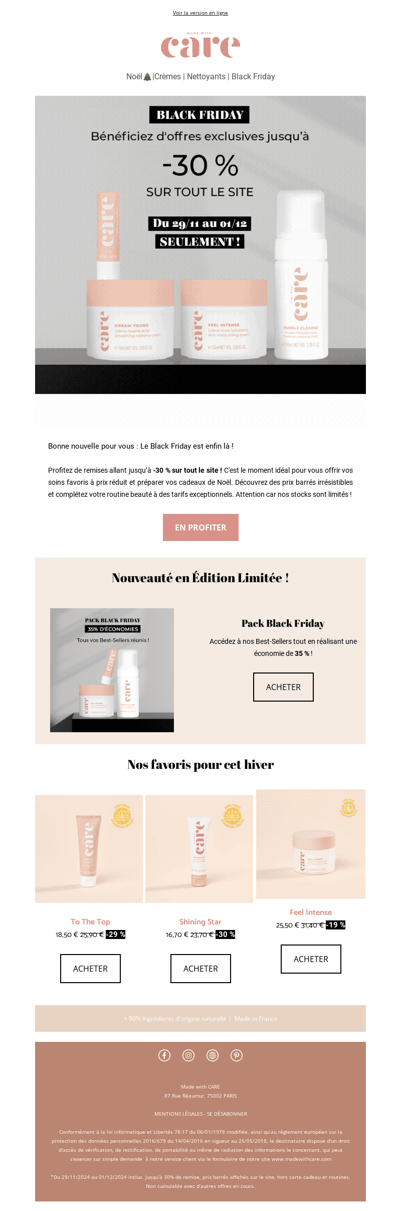 ‼️BLACK FRIDAY｜Jusqu'à -30 %