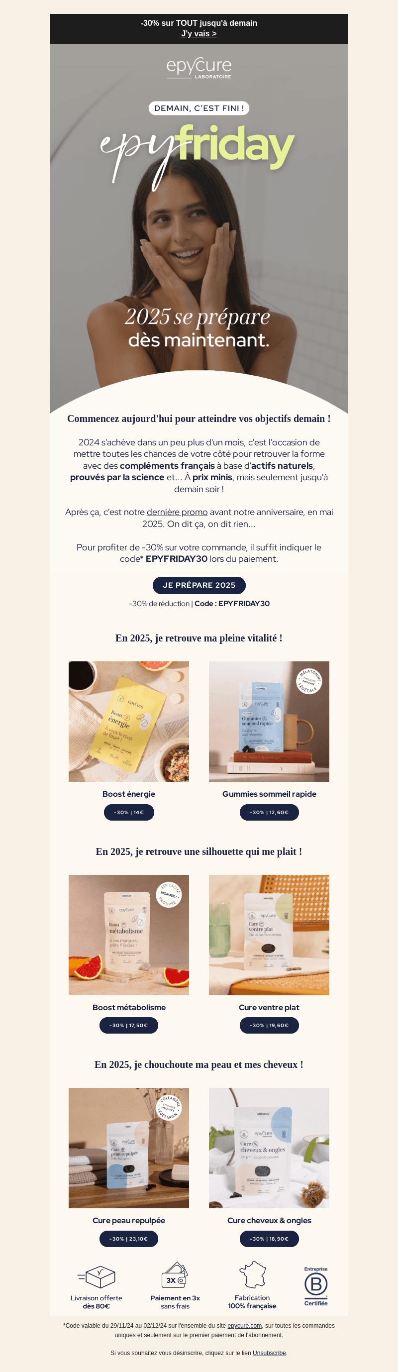 Profitez de -30% et préparez 2025 🚀