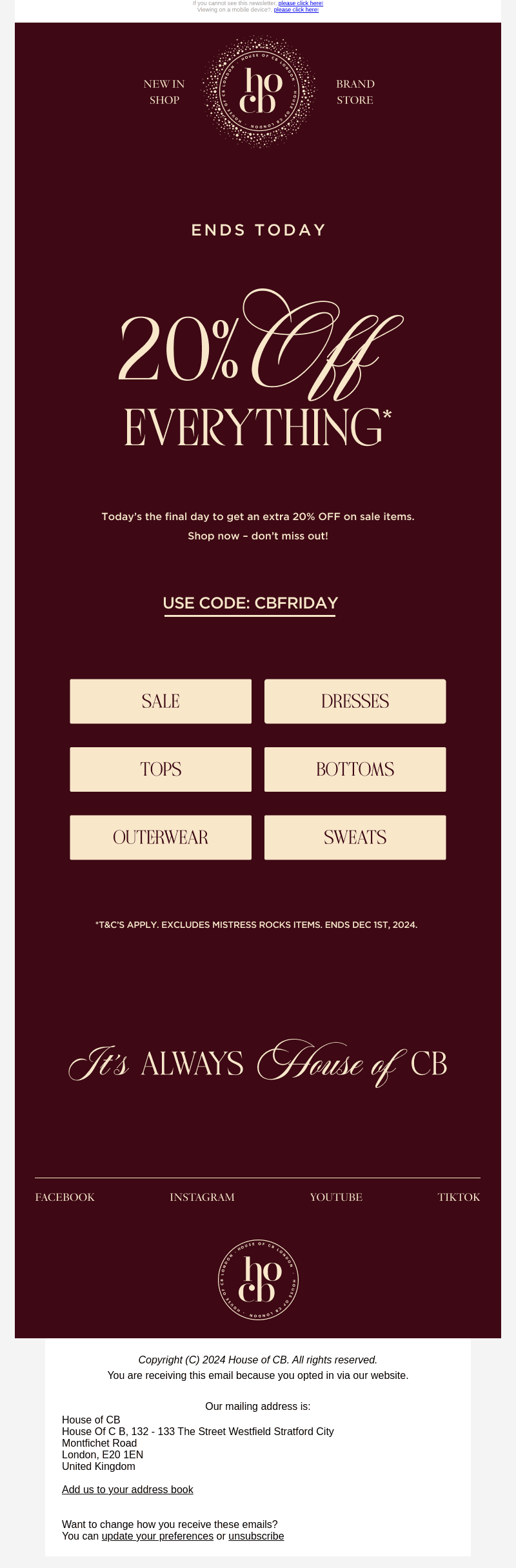 Last Call – 20% OFF Everything Ends Tonight!