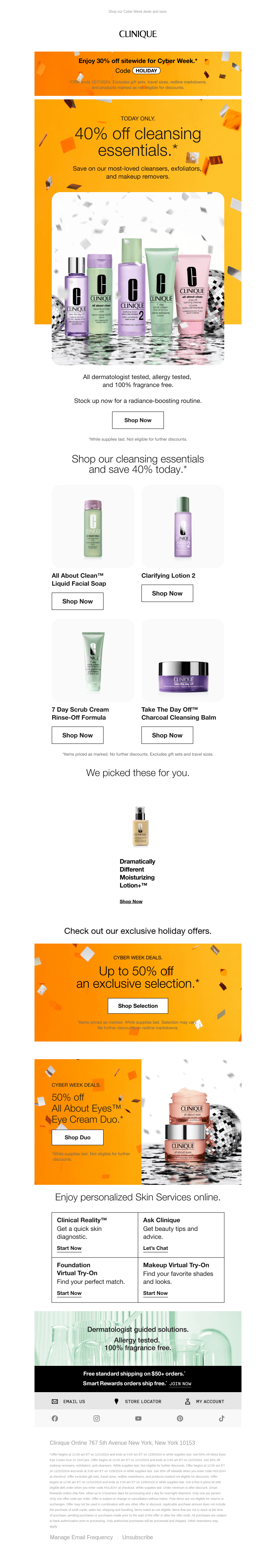 TODAY ONLY 💦 40% off cleansing essentials.