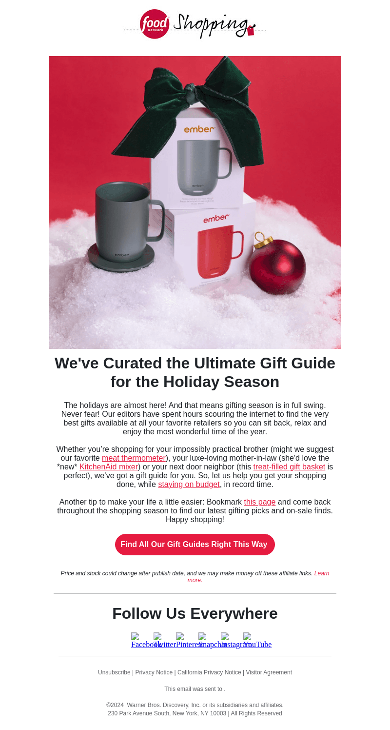 Food & Wine email from Sun, Dec 1, 2024