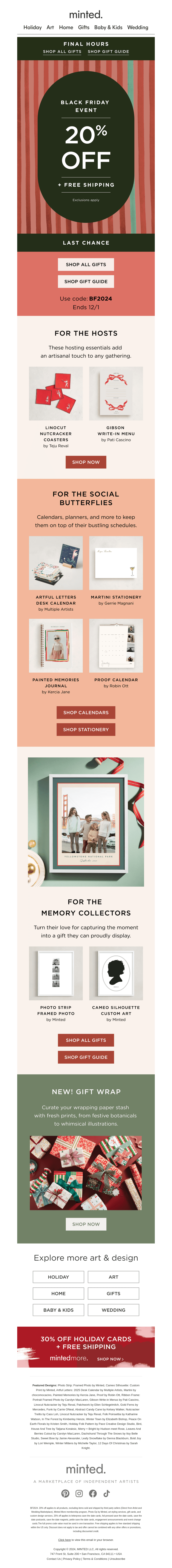 20% off gifts for the host