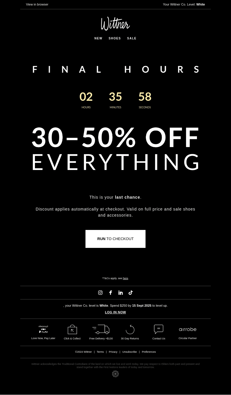 30-50% Off Everything Ends MIDNIGHT