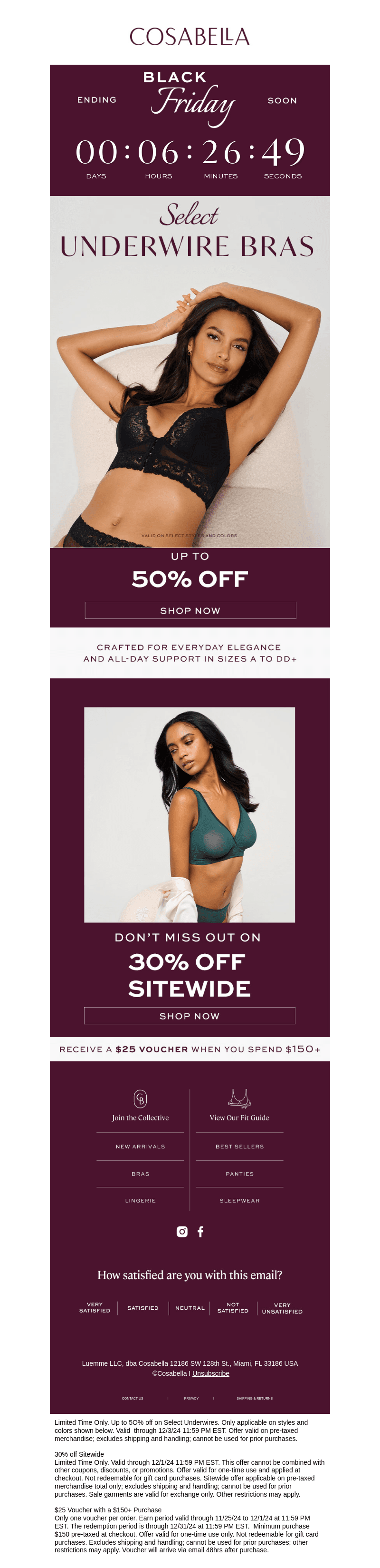 Up to 50% Off Underwire Bras