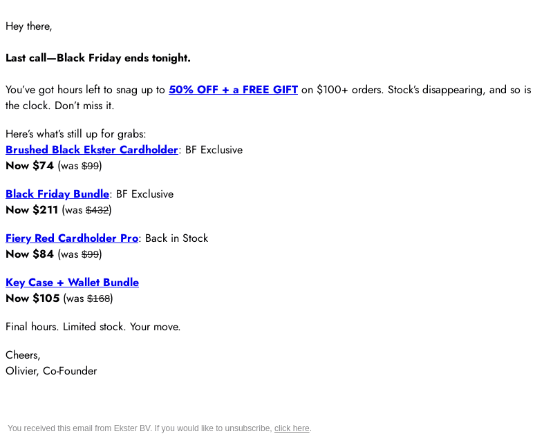 Last Chance: Black Friday Ends Tonight