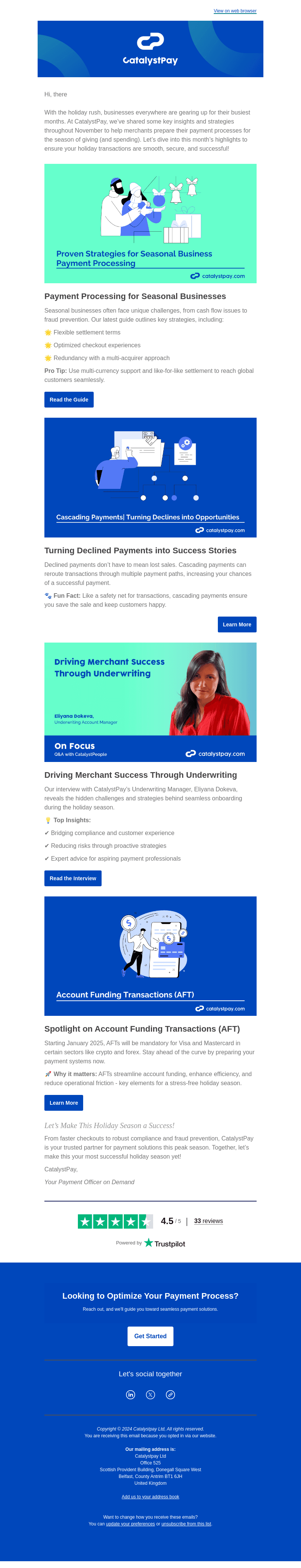 Catalyst Commerce email from Mon, Dec 2, 2024