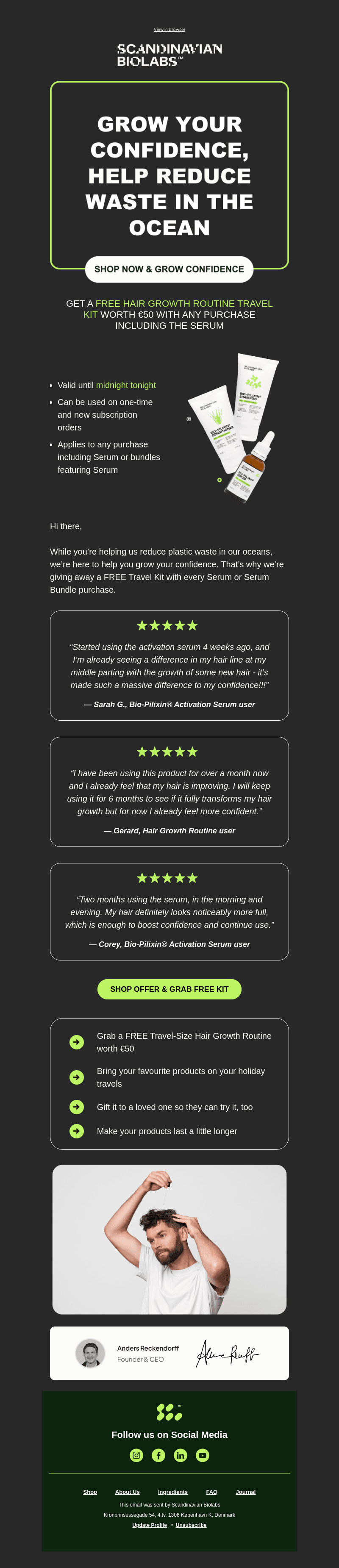 "Started using the serum [...] it has made such a massive difference to my confidence!!!"