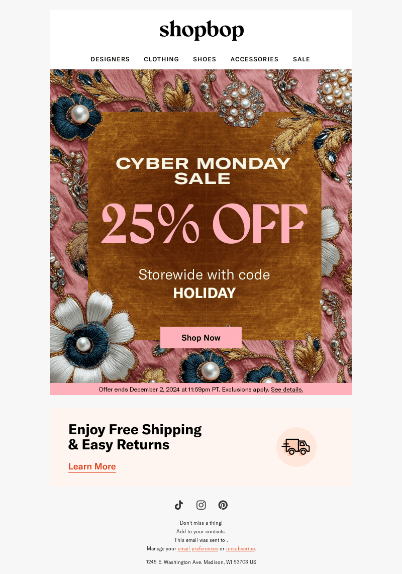It’s Cyber Monday: take 25% off