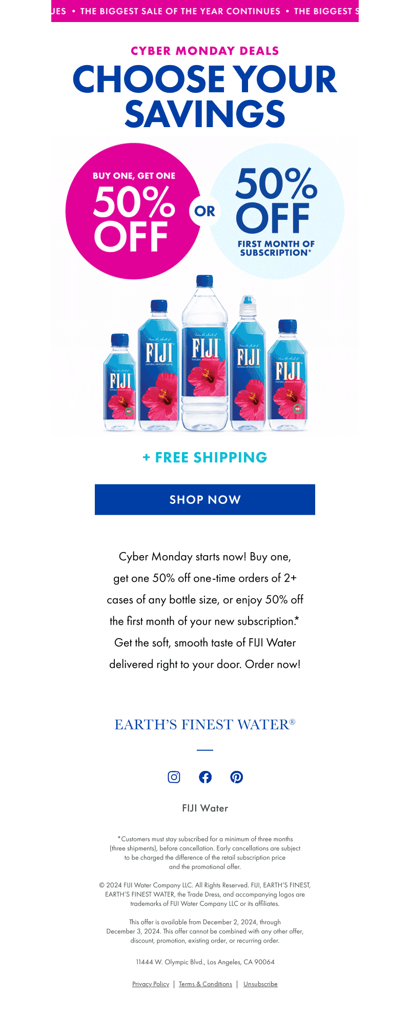 Cyber Monday starts now! 🌺💦