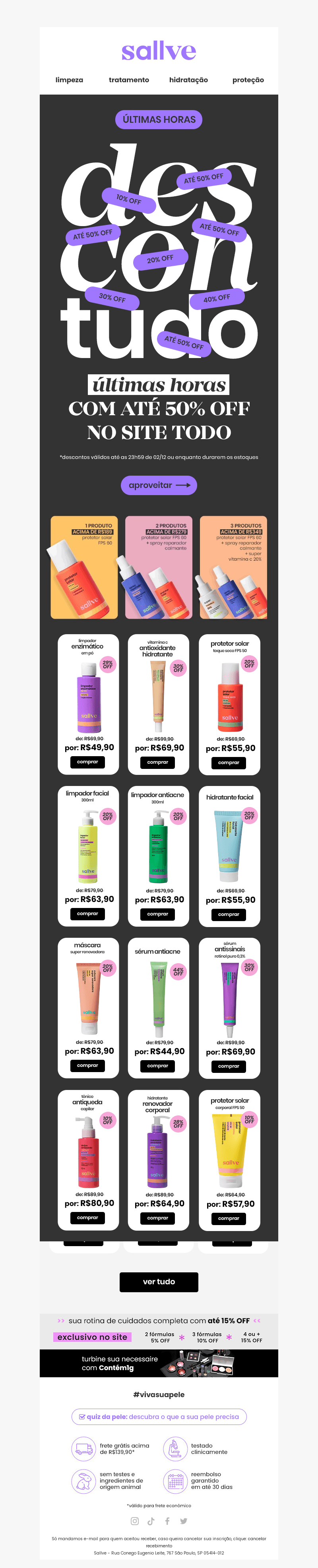 ⏰ÚLTIMAS HORAS com até 50% OFF ⏰