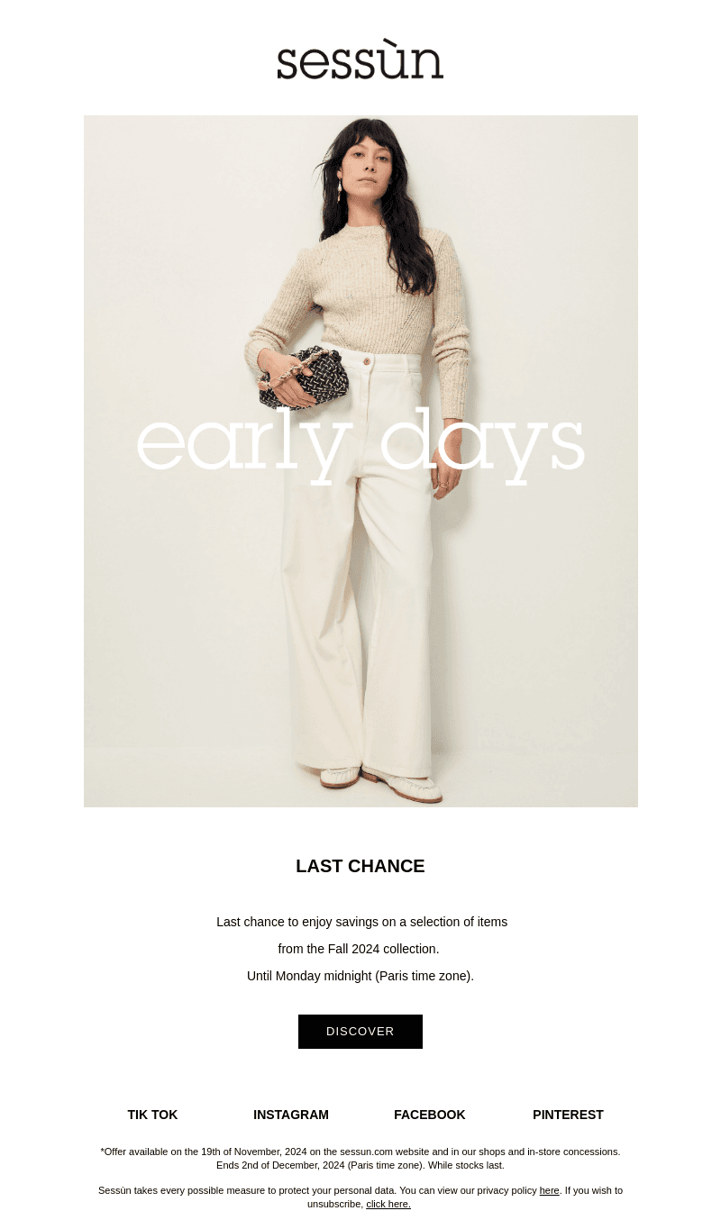 Early Days | Last chance!