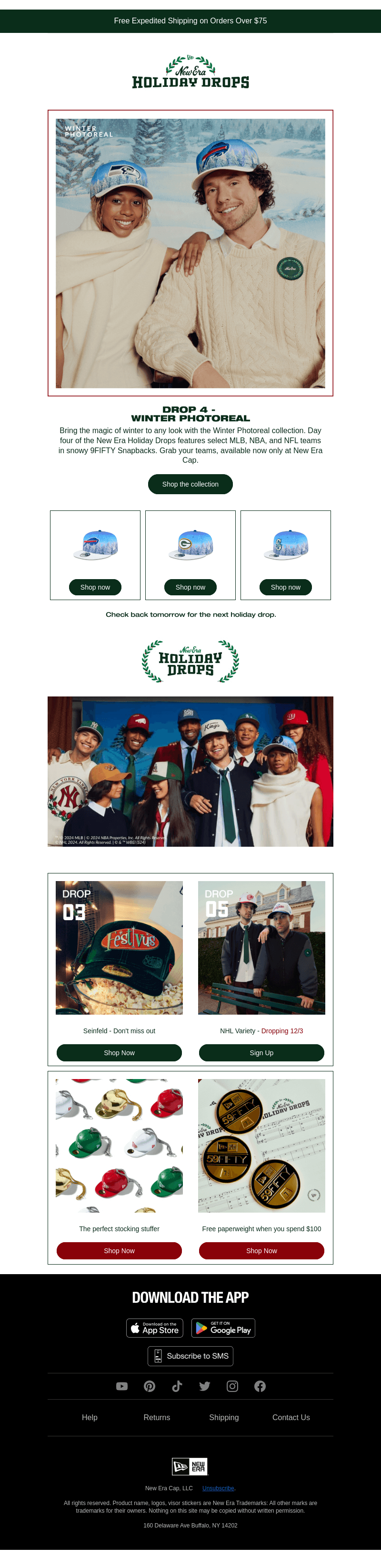 New Era Cap email from Mon, Dec 2, 2024