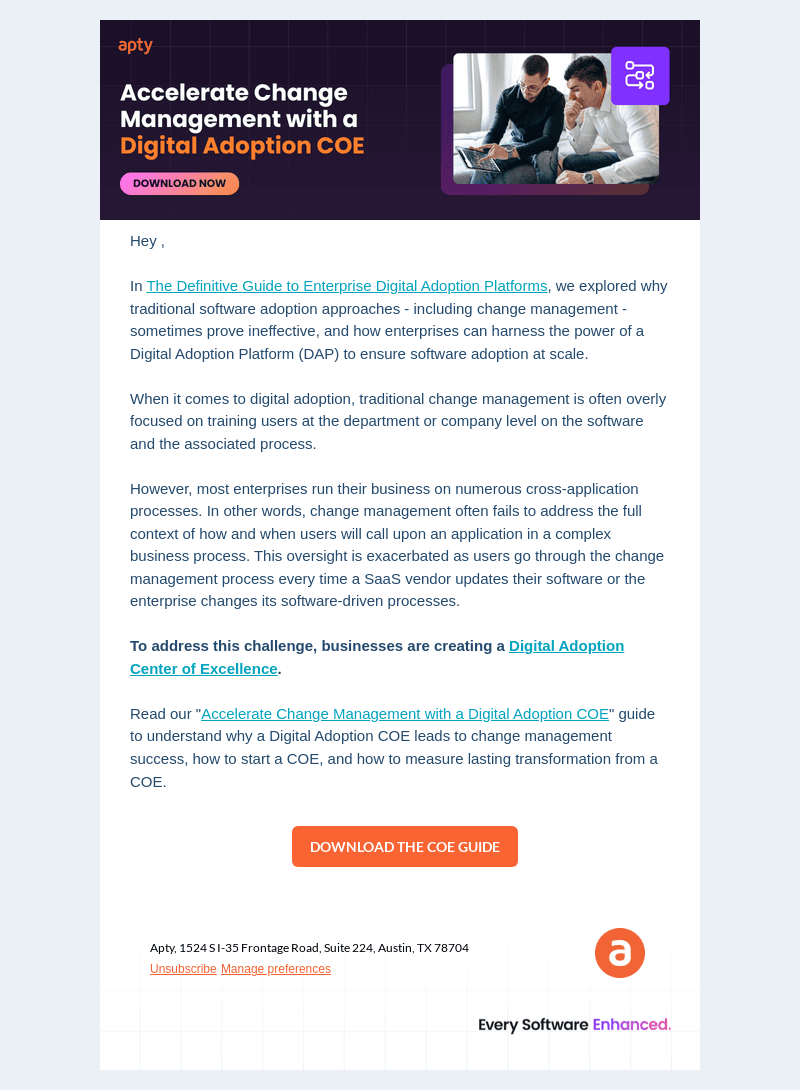 Accelerate change management with a Digital Adoption COE