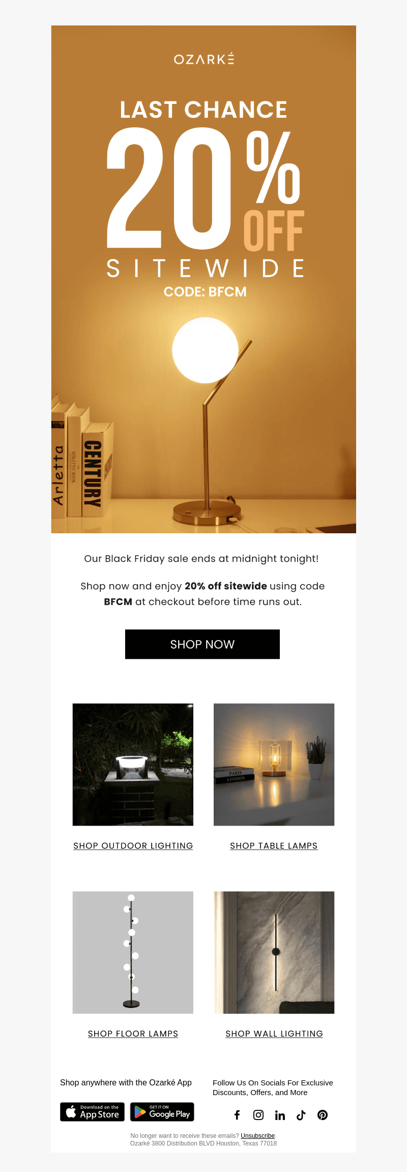 ⏰ Last Chance: 20% Off Everything Sitewide