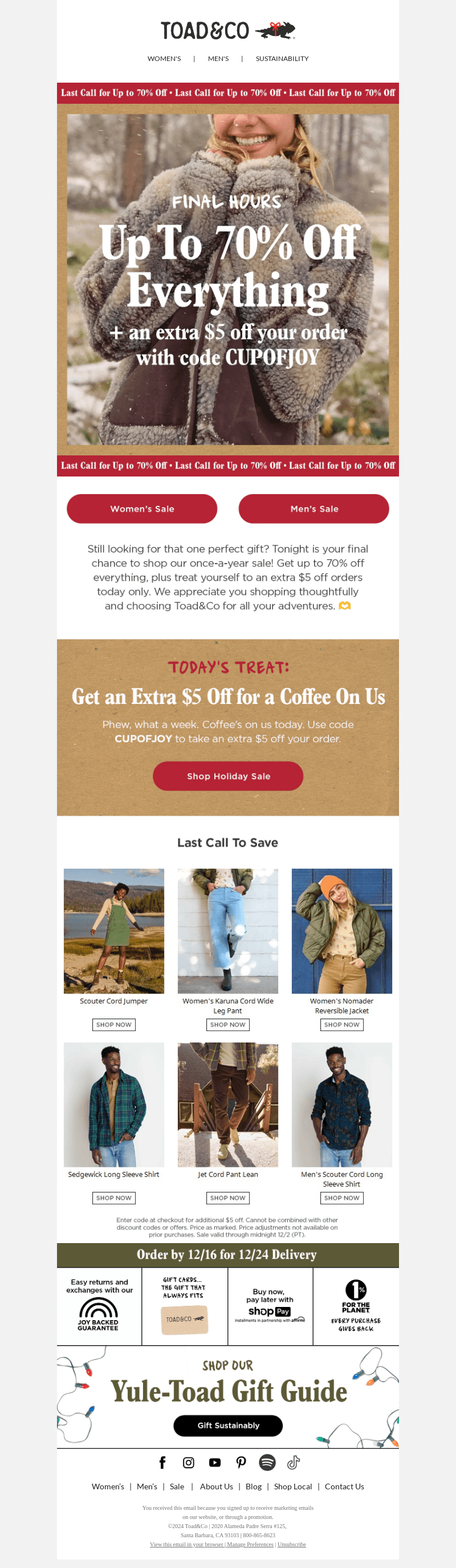 Extra $5 Off + Up To 70% Off Sitewide🚨⏰⏳🚨