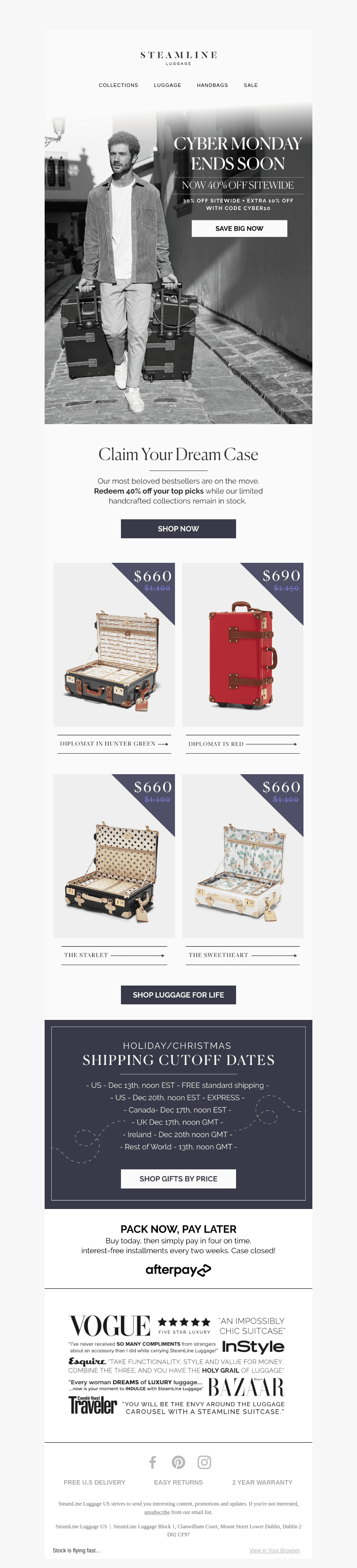 Final Hours for 40% off sitewide!