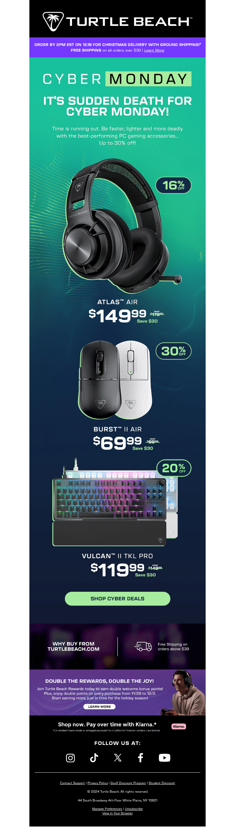 Turtle Beach email from Mon, Dec 2, 2024