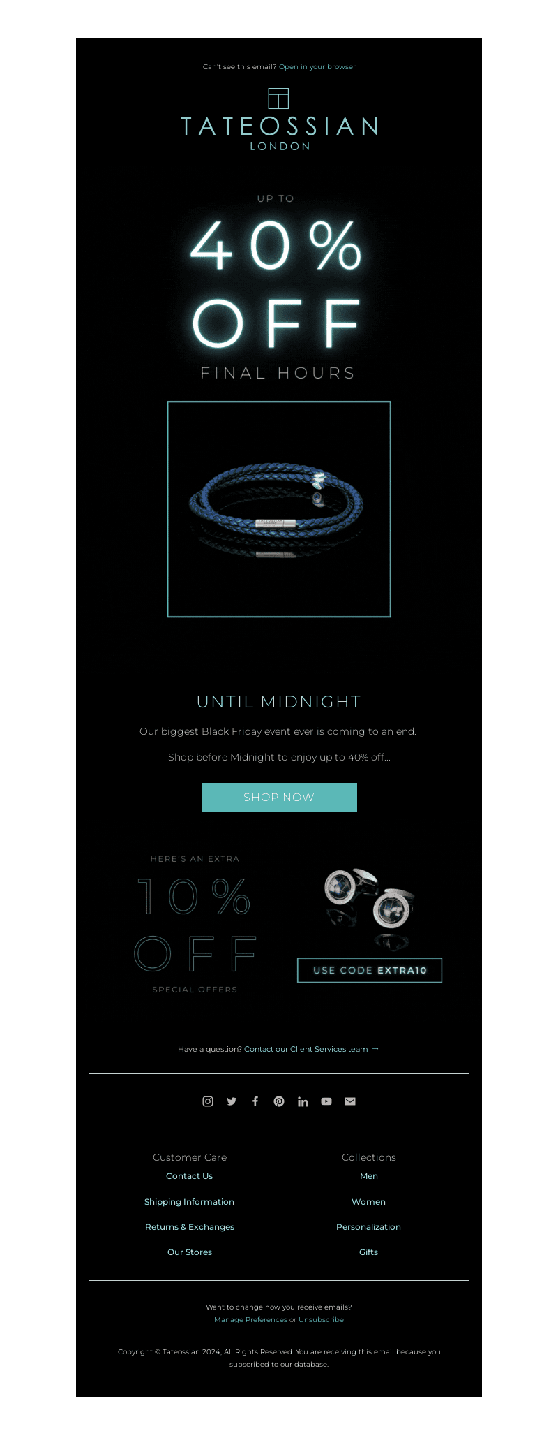 Up to 40% Off + EXTRA 10%