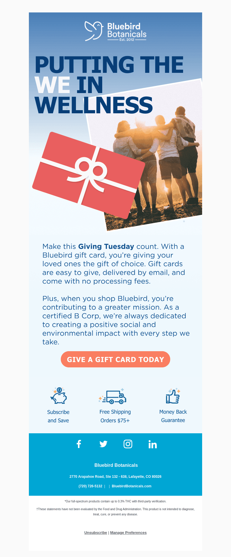 Bluebird Botanicals email from Tue, Dec 3, 2024